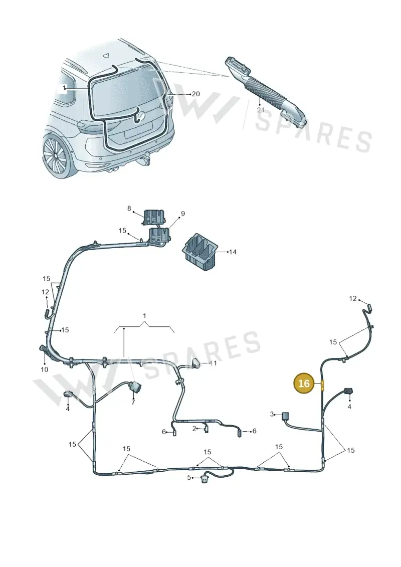 4F0971848G — Volkswagen Touran (2015-2025) diagram 869972820, position 16