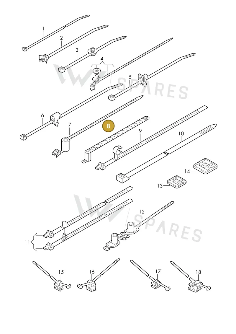 4F0971850 — Volkswagen 1J0 platform diagram 198979100, position 8
