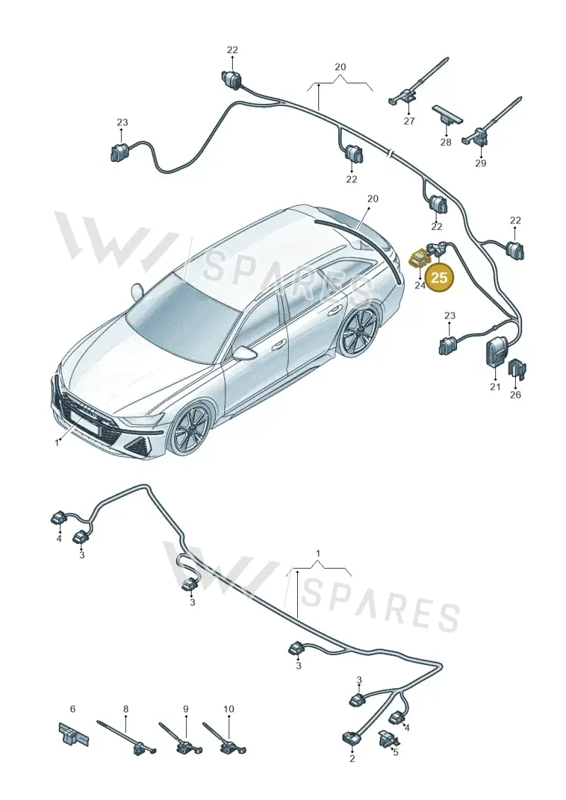 4F0971921B — Audi RS6 Avant (2019-2025) diagram 537972700, position 25