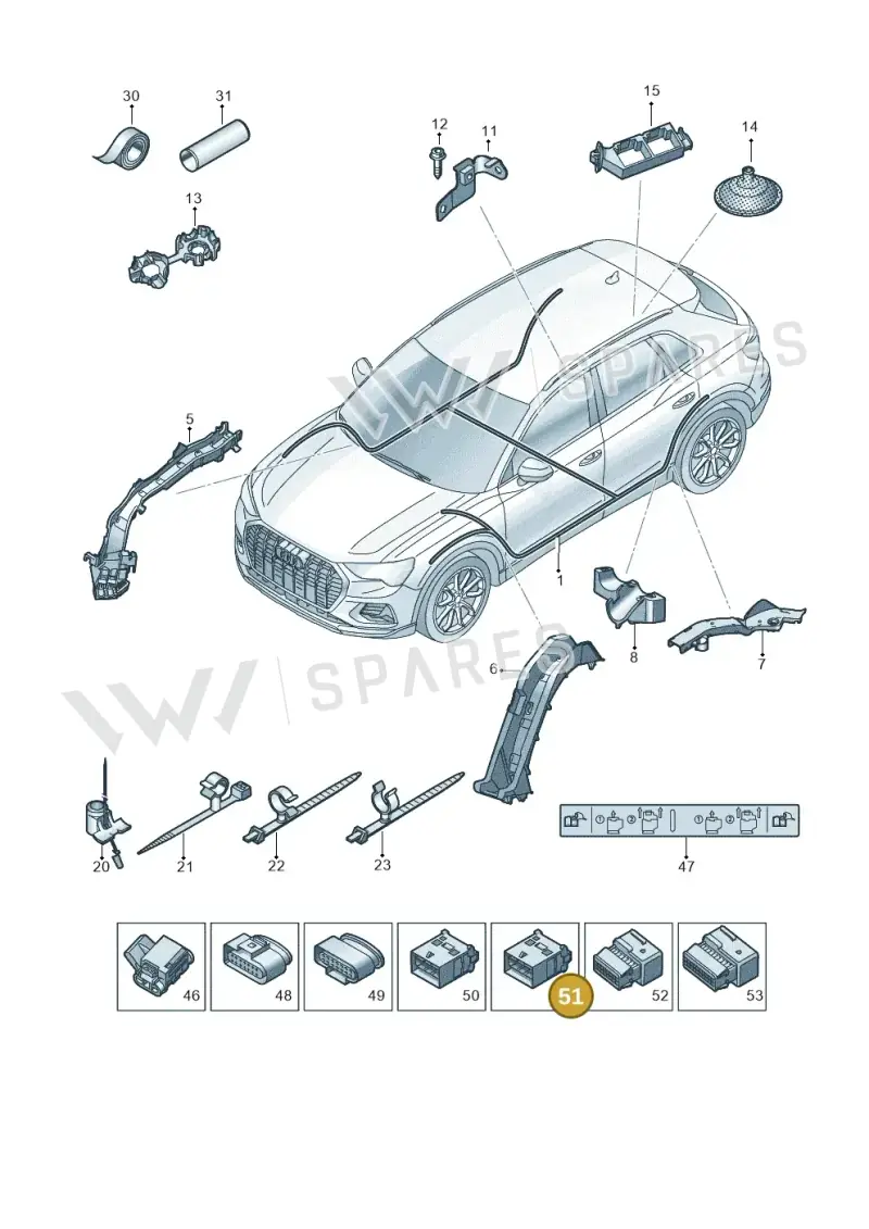 4F0972483A — Audi Q4 Sportback (2021-2022) diagram 89a971950, position 51