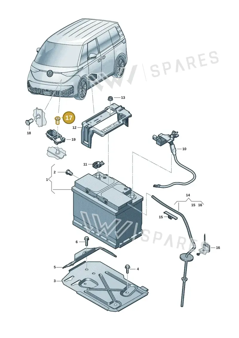 4F0972501 — Volkswagen ID. Buzz (2022-2025) diagram 15a915010, position 17+18