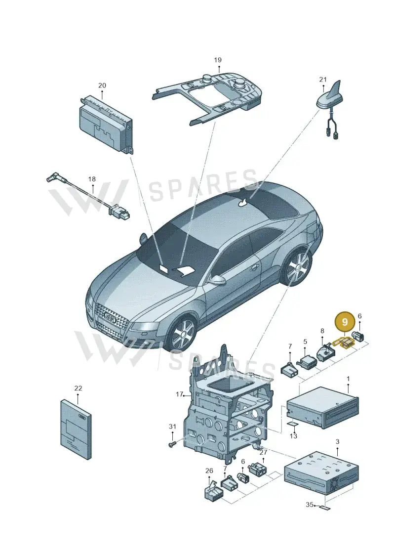 4F0972510 — Audi A6 2.7 TDI (2008-2011) diagram 620035000, position 9