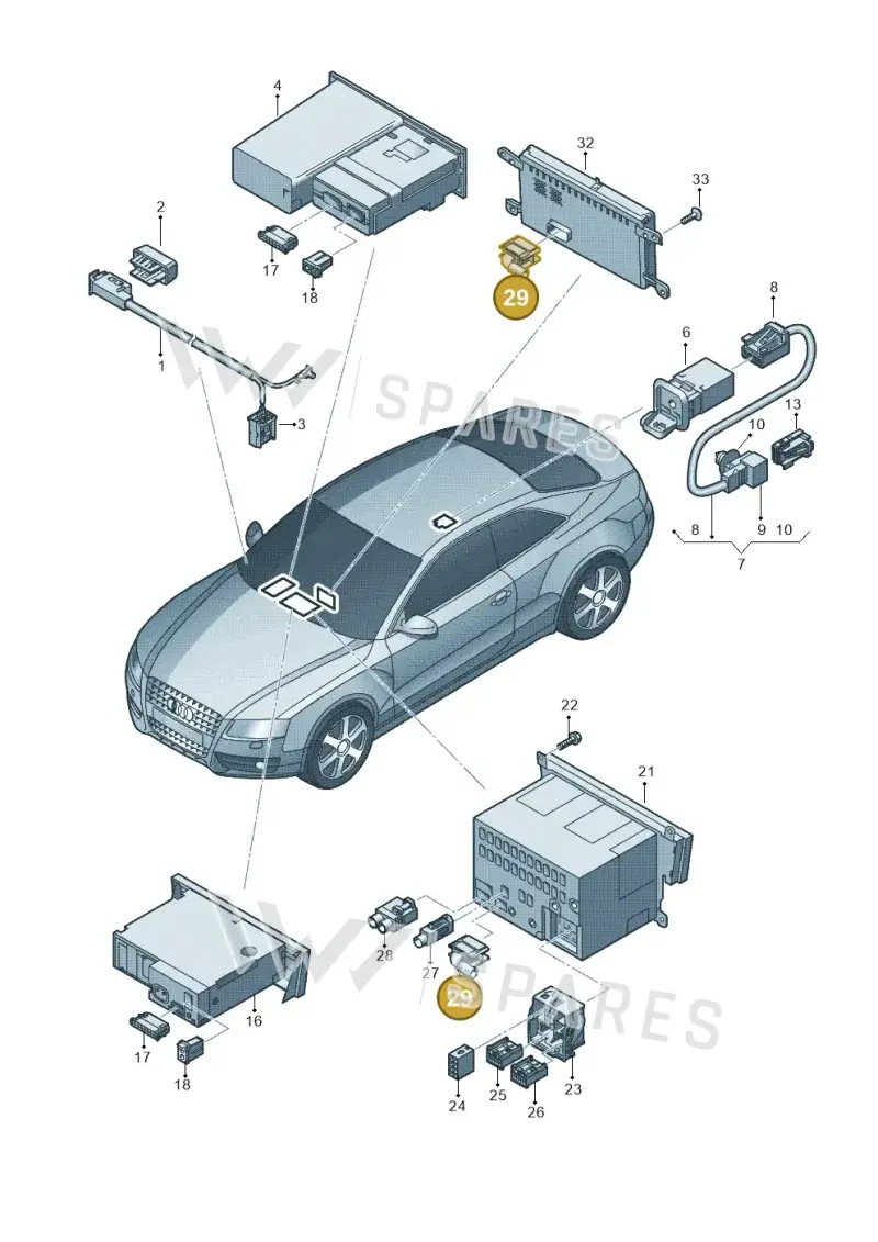 4F0972510 — Audi RS5 Coupe (2010-2015) diagram 620035380, position 29