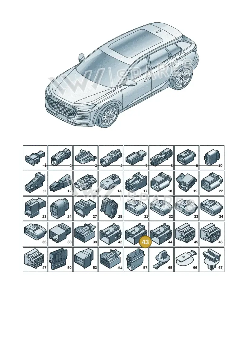 4F0972575B — Audi Q6 e-tron (2023-) diagram f5s971820, position 43