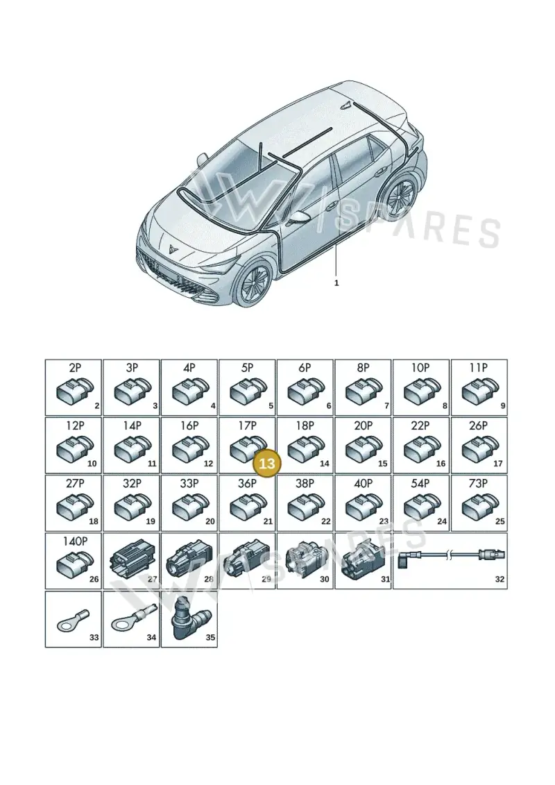 4F0972575C — SEAT CUPRA Born (2021-) diagram 10s971081, position 13