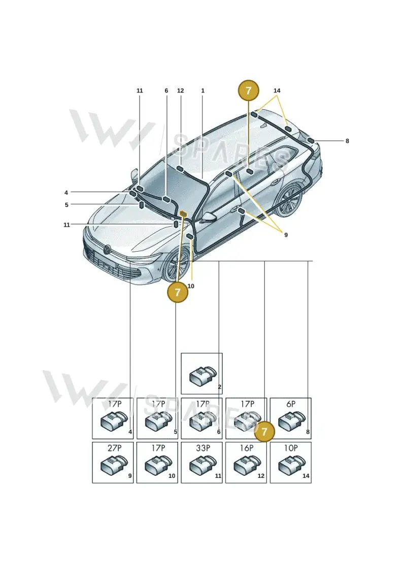 4F0972575C — Skoda Superb Combi (2023-2024) diagram 3j0972000, position 7