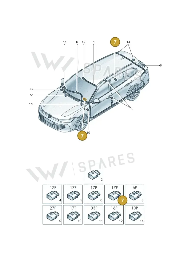 4F0972575C — Volkswagen Passat Estate (2023-2025) diagram 3j0972000, position 7