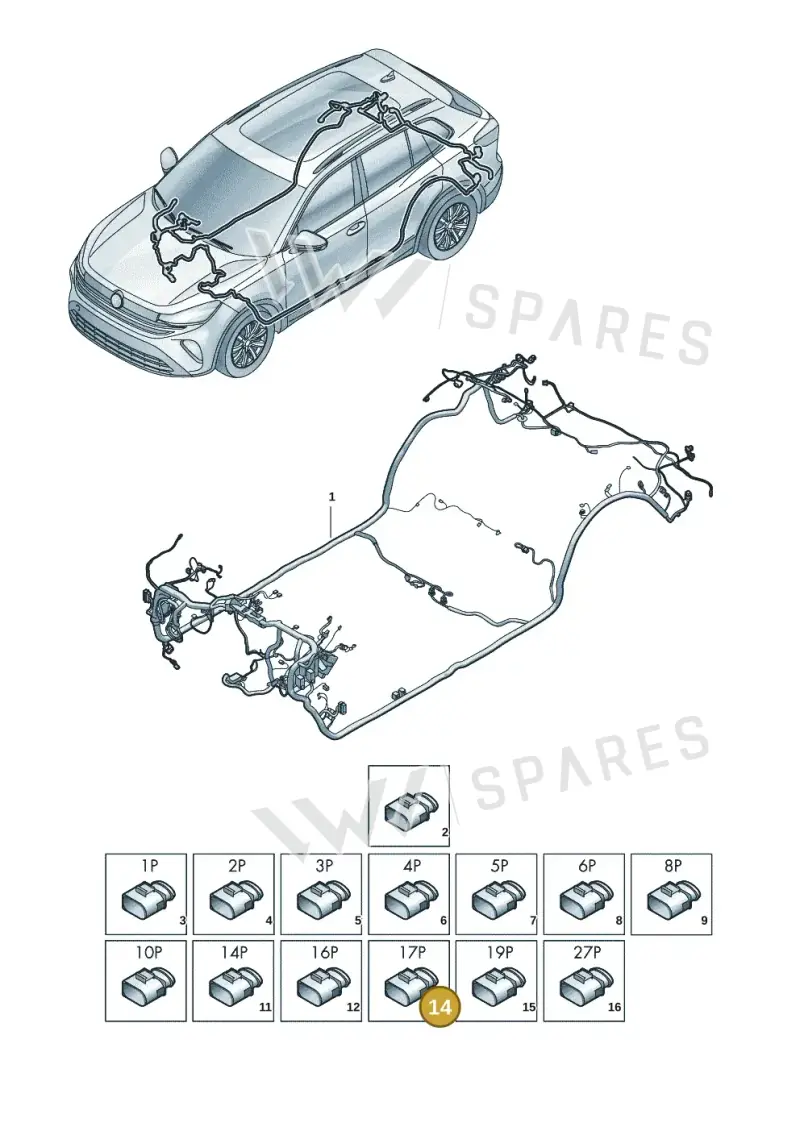 4F0972575C — Volkswagen Tiguan (2023-2025) diagram 57x972000, position 14