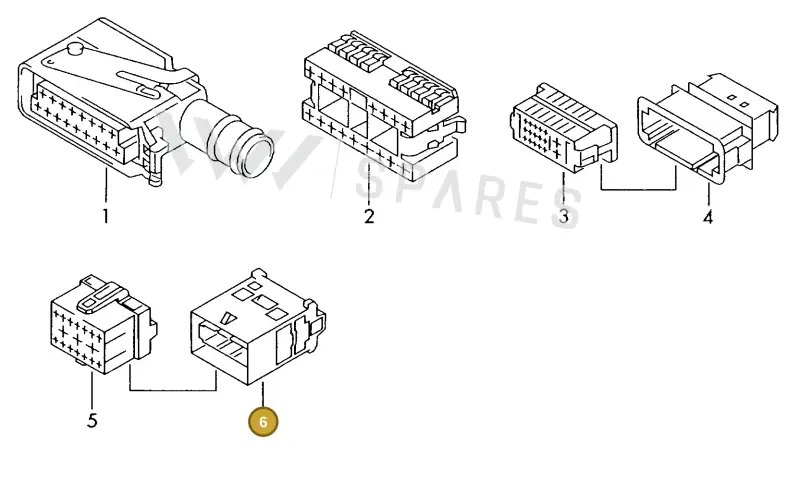 4F0972575E — Volkswagen 1J0 platform diagram 198971900, position 6
