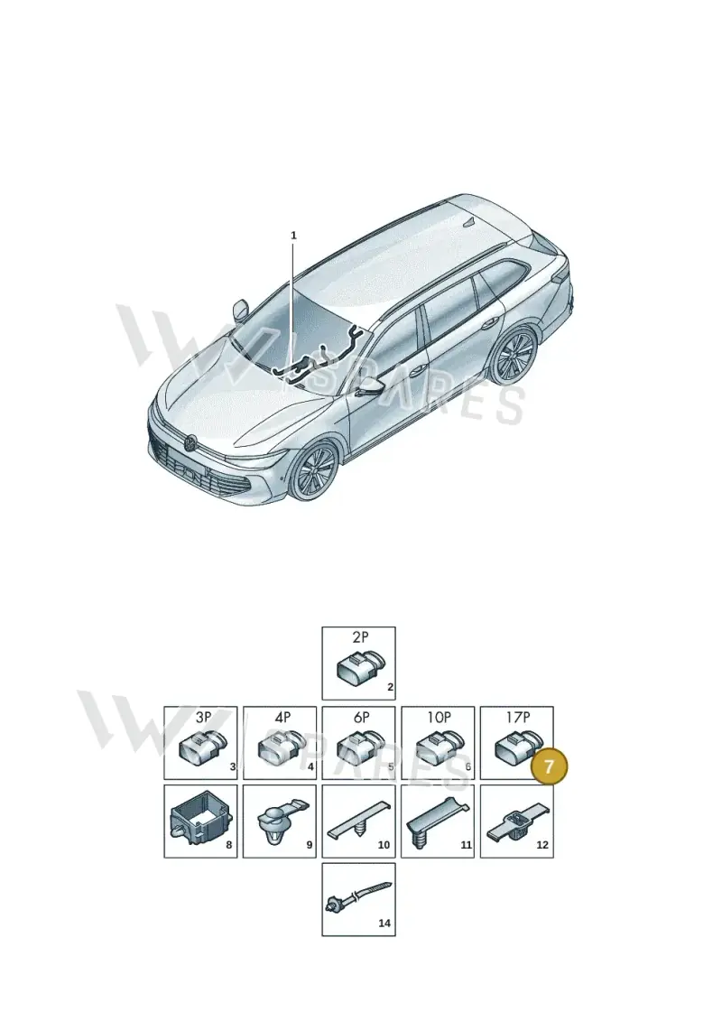 4F0972575E — Skoda Superb Combi (2023-2024) diagram 3j0972050, position 7