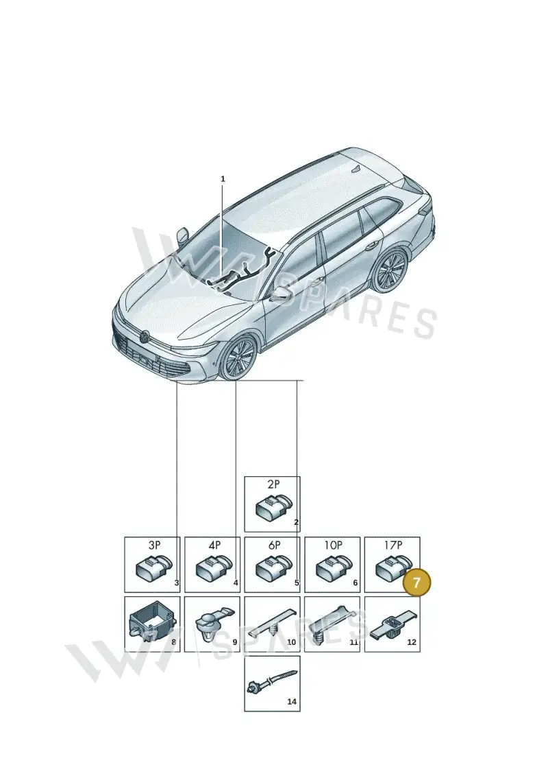 4F0972575E — Volkswagen Passat Estate (2023-2025) diagram 3j0972050, position 7