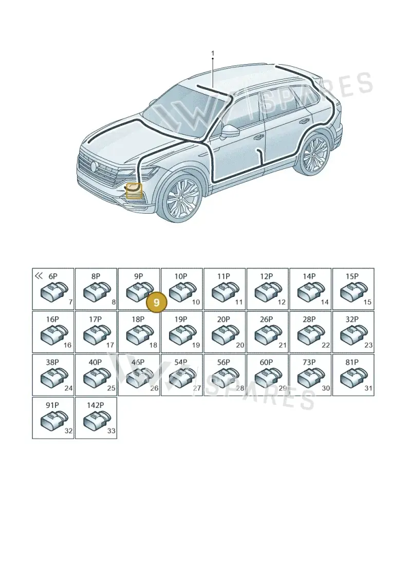 4F0972709 — Volkswagen Touareg (2017-2025) diagram 439971810, position 9