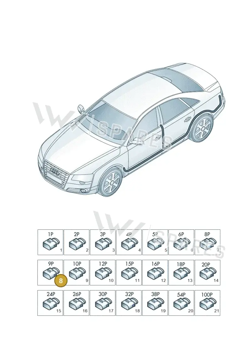 4F0972709 — Audi A8 (2013-2018) diagram 771971830, position 8