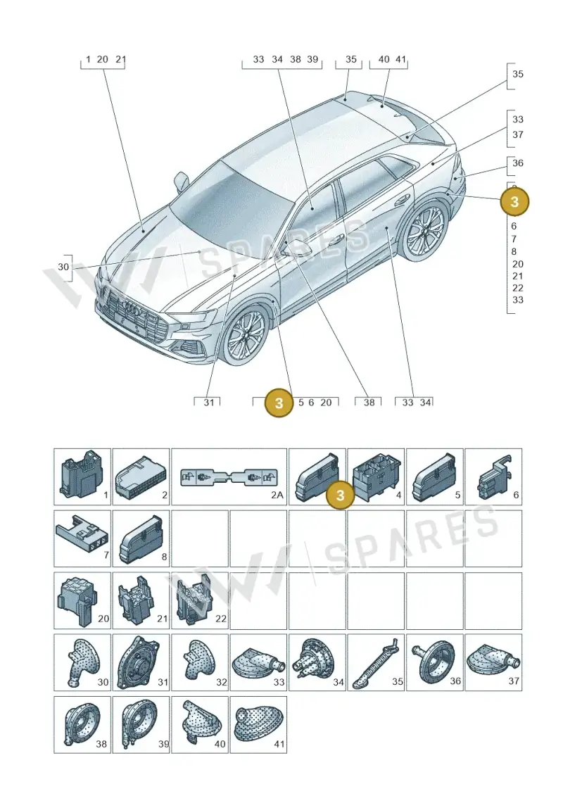 4F1941824 — Audi RS Q8 Quattro (2019-) diagram 429971810, position 3
