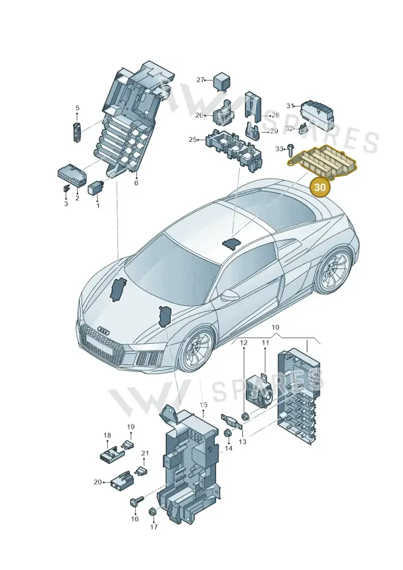 4F1971845A — Audi R8 Spyder (2015-2024) diagram 872937000, position 30