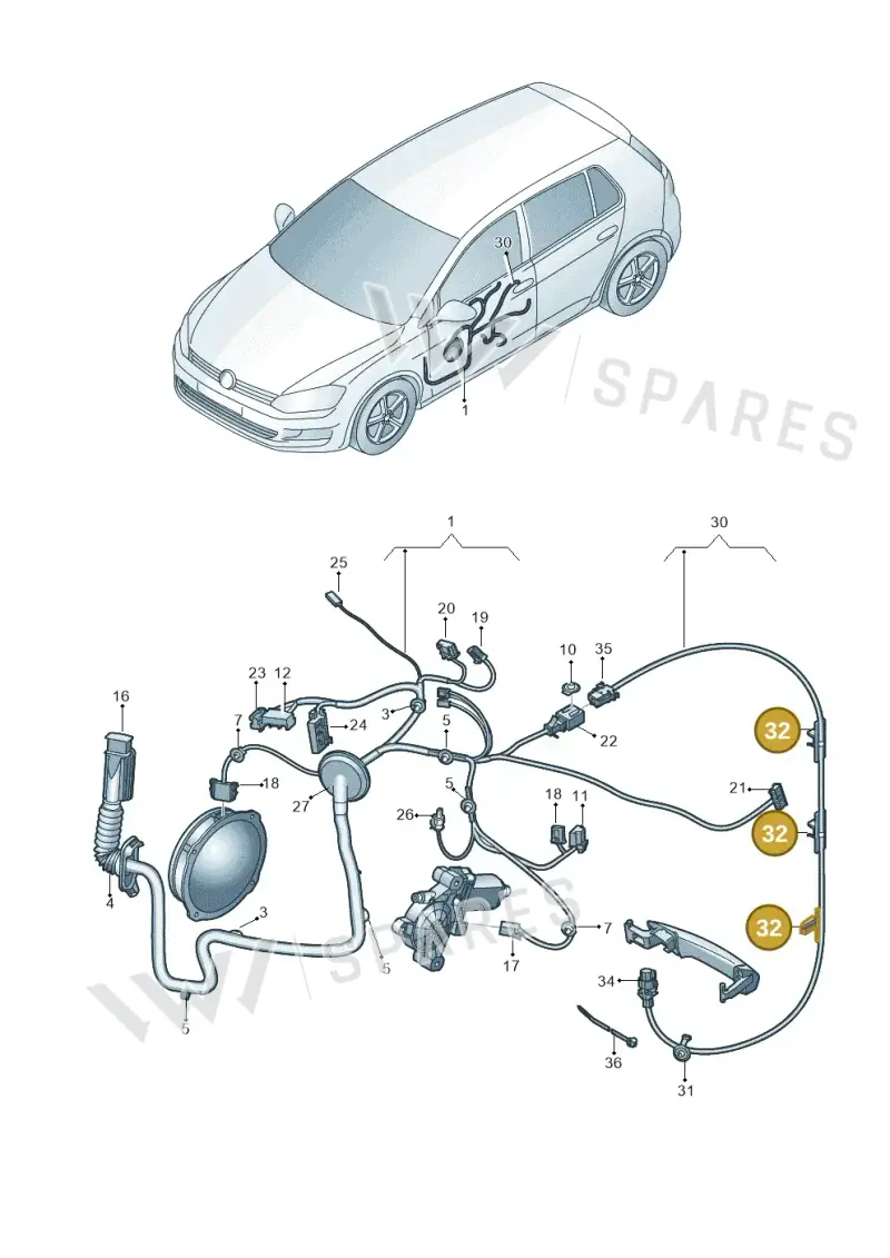 4F2721663 — Skoda Octavia (2017-2020) diagram 746972330, position 32