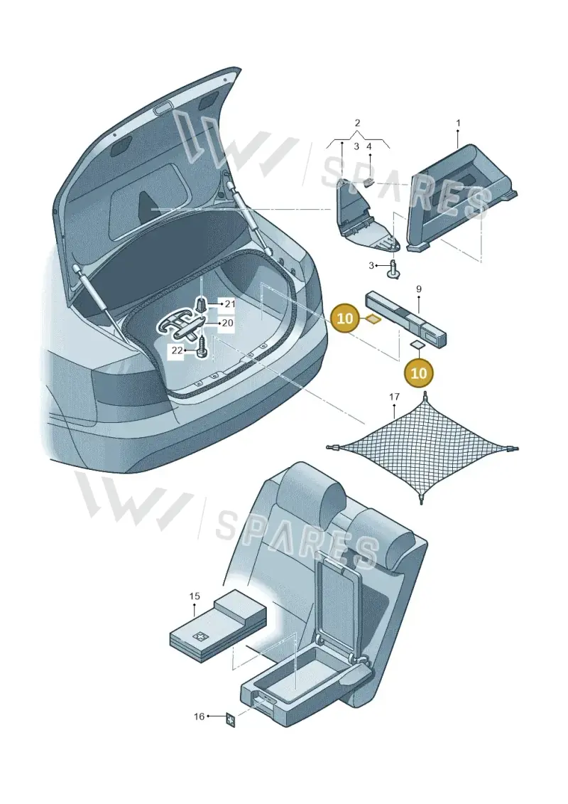 4F5861295 — Audi A5 Cabrio 2.0 (2008-2012) diagram 448860000, position 10