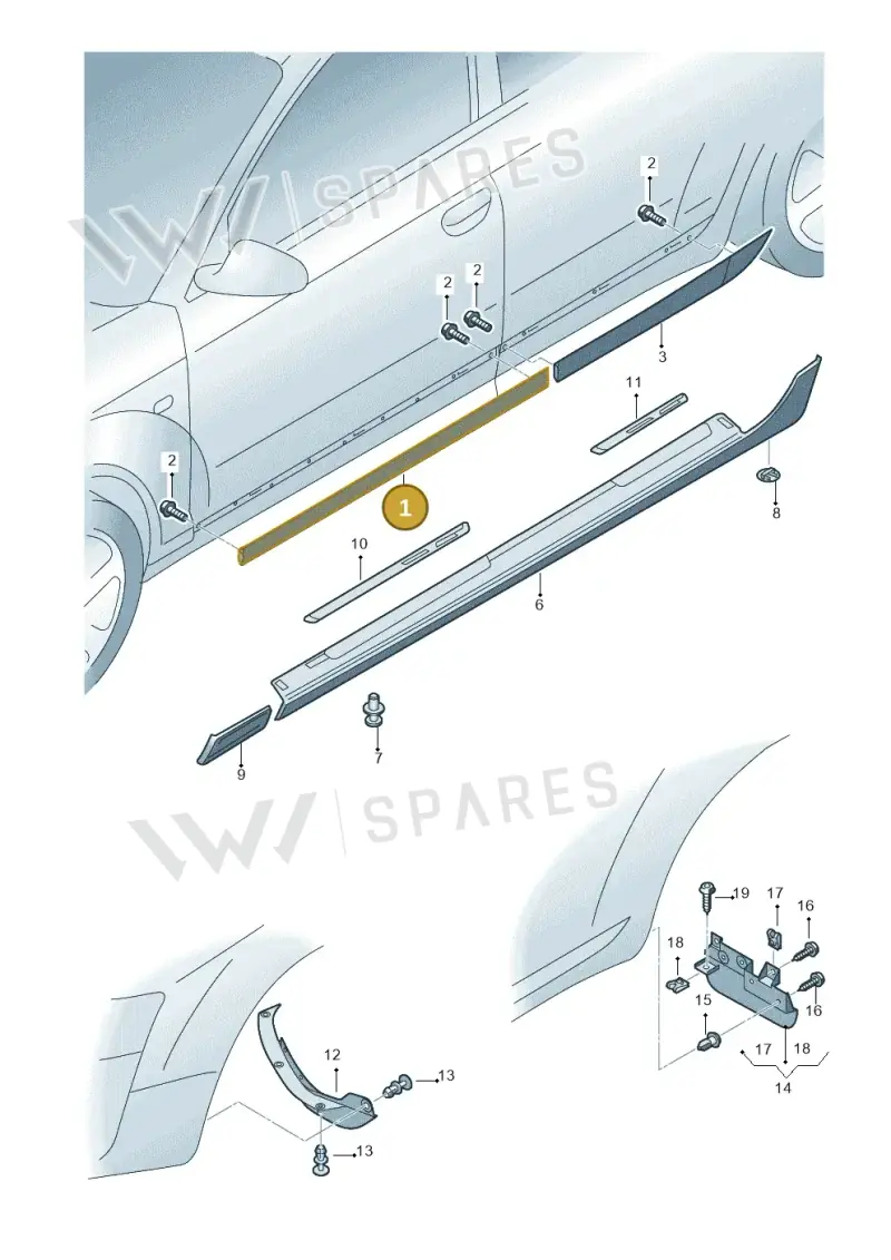 4F9853959BV7W — Audi A6 QU.ALLROAD     07> (2006-) diagram 603853100, position 1