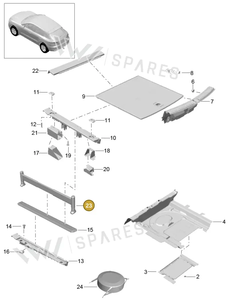 4F9860378F — Porsche Macan (2013-2018) diagram p44807050, position 23