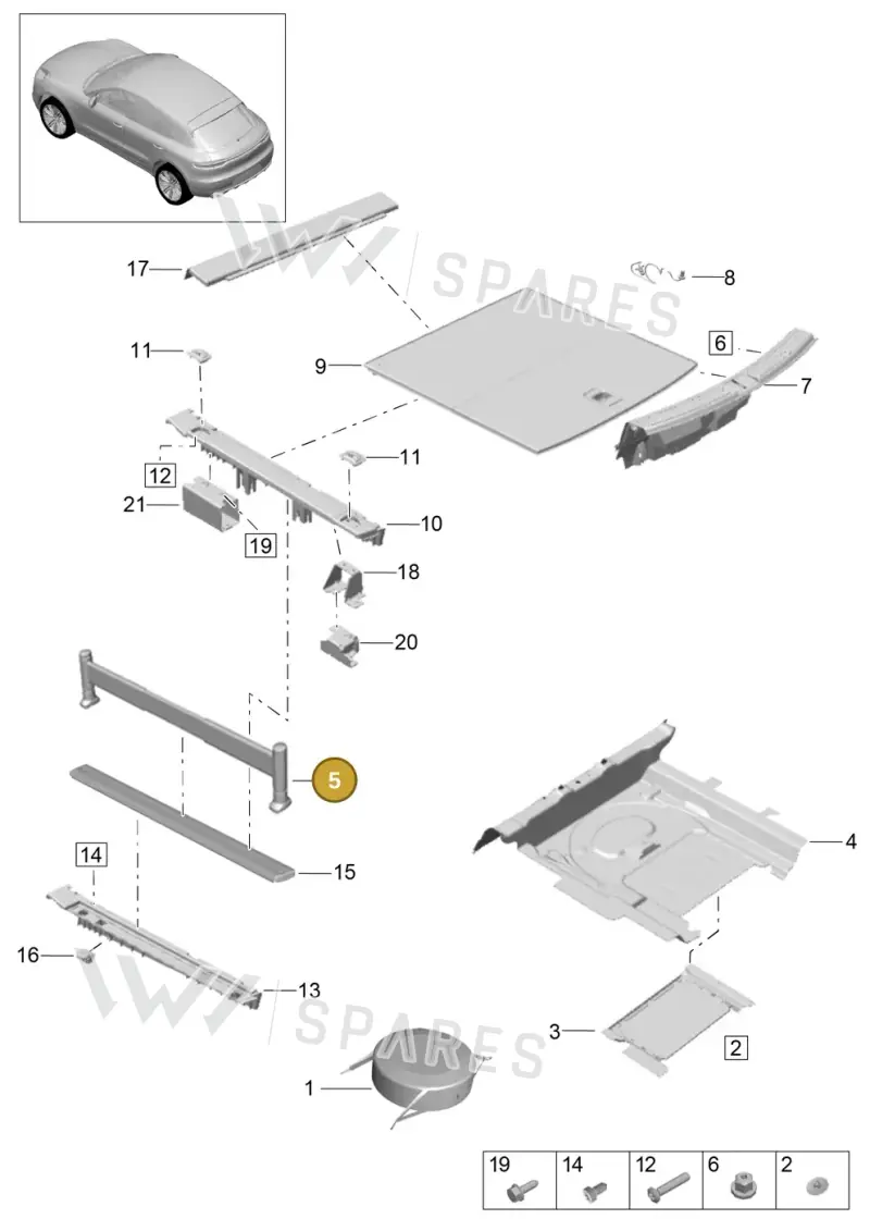 4F9860378F — Porsche Macan (2018-2022) diagram p52807050, position 5