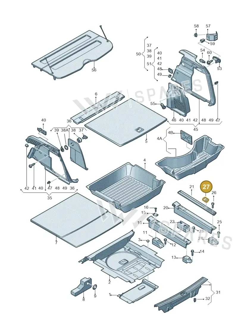4F9863539 — Audi Q5 qu. 2.0 TDI (2008-2012) diagram 647863900, position 27