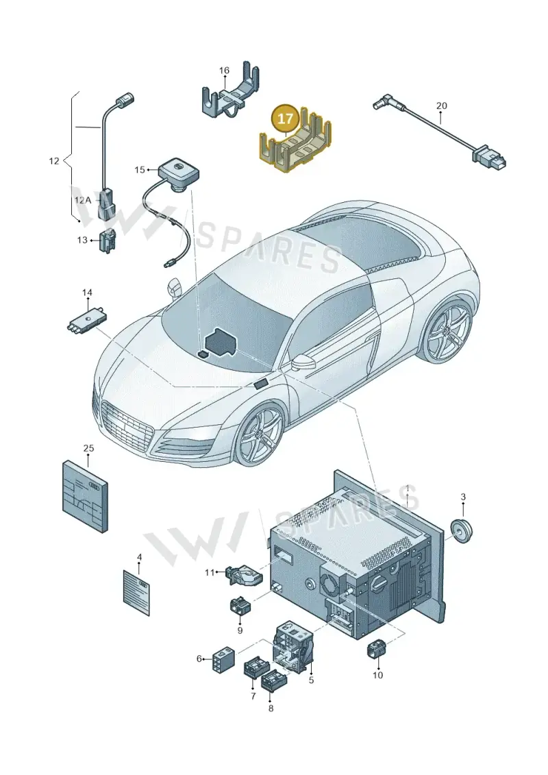 4F9937545 — Audi R8 qu. 5.2 (2012-2015) diagram 618035000, position 17