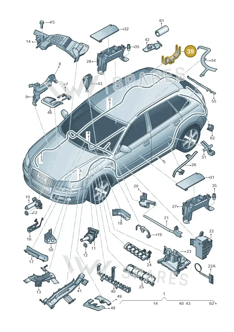 4F9937545 — Audi RS3 Sportback (2011-2012) diagram 720971800, position 39