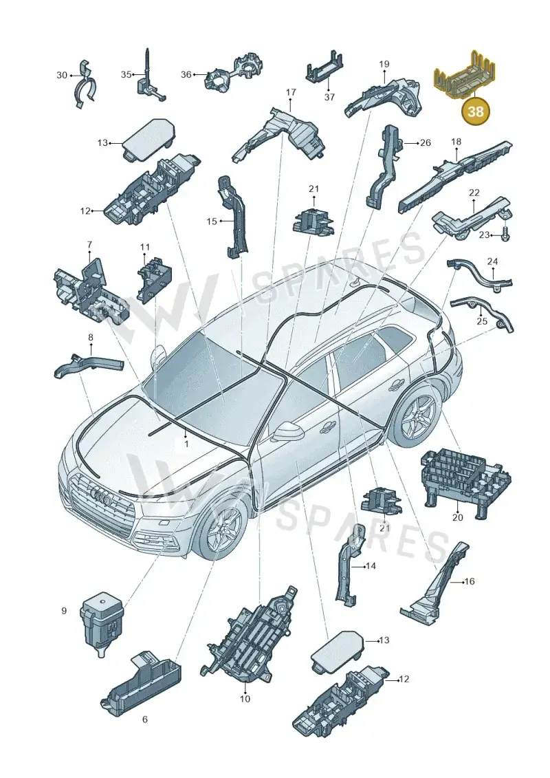 4F9937545 — Audi Q5 (2016-2025) diagram 896971080, position 38