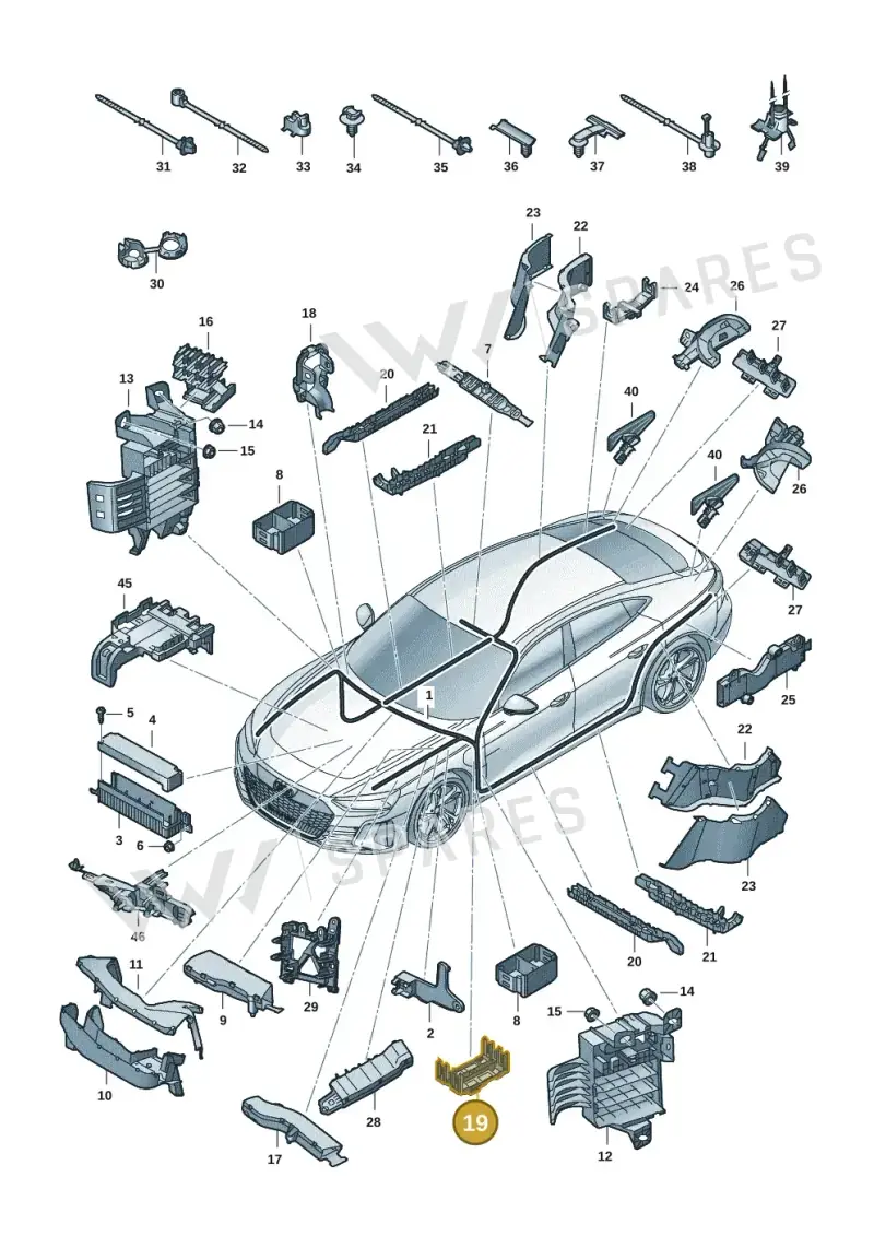 4F9937545 — Audi RS e-tron GT (2020-2025) diagram 4j1971800, position 19