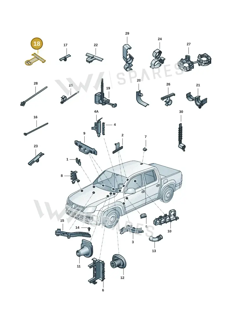 4F9971848B — Volkswagen Amarok (2022-) diagram 2ha971080, position 18