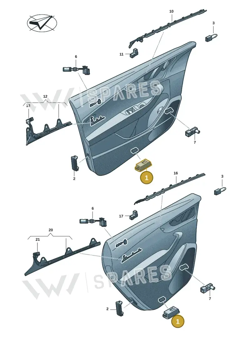 4G0052134F — Audi Q8 Quattro 3,0 (2018-) diagram 429947014, position 1