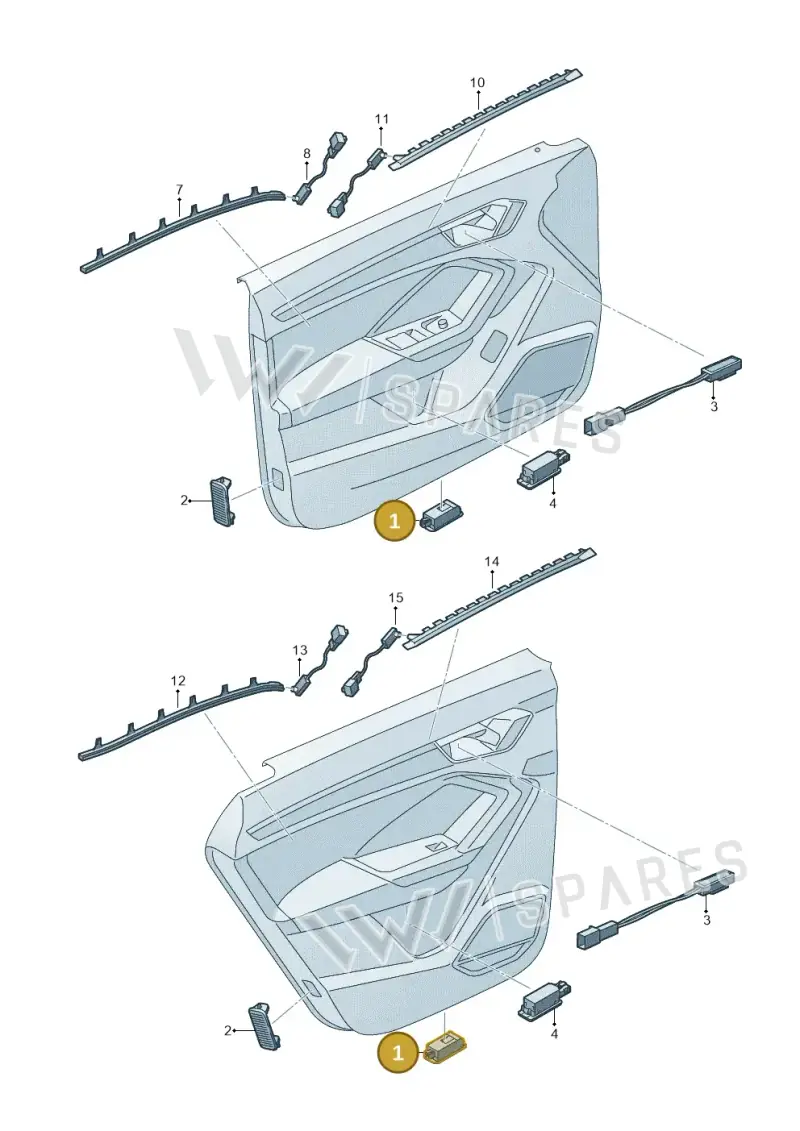 4G0052135D — Audi RS Q3 Sportback (2019-2024) diagram 597947140, position 1