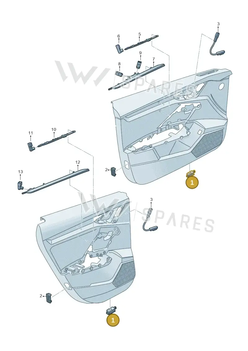 4G0052135F — Audi A3 Sportback (2019-2025) diagram 596947120, position 1
