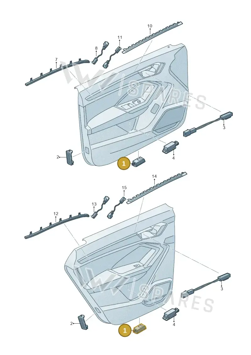 4G0052135F — Audi RS Q3 Sportback (2019-2024) diagram 597947140, position 1