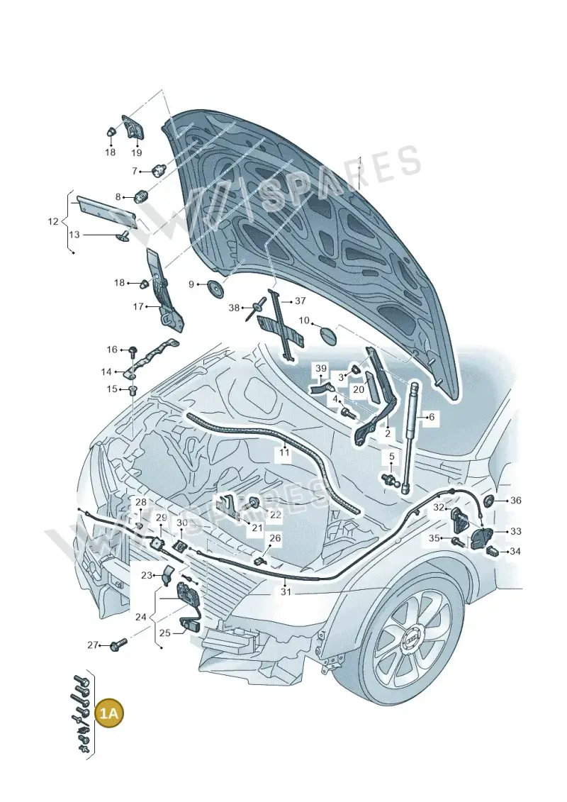 4G0098615 — Audi A6 Avant (2012-2018) diagram 711823000, position 1A
