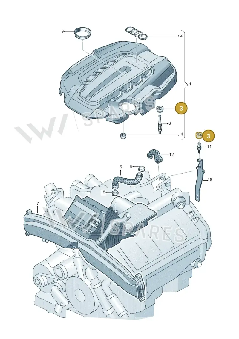 4G0103226 — Audi A7 Sportback (2014-2018) diagram 717103420, position 3