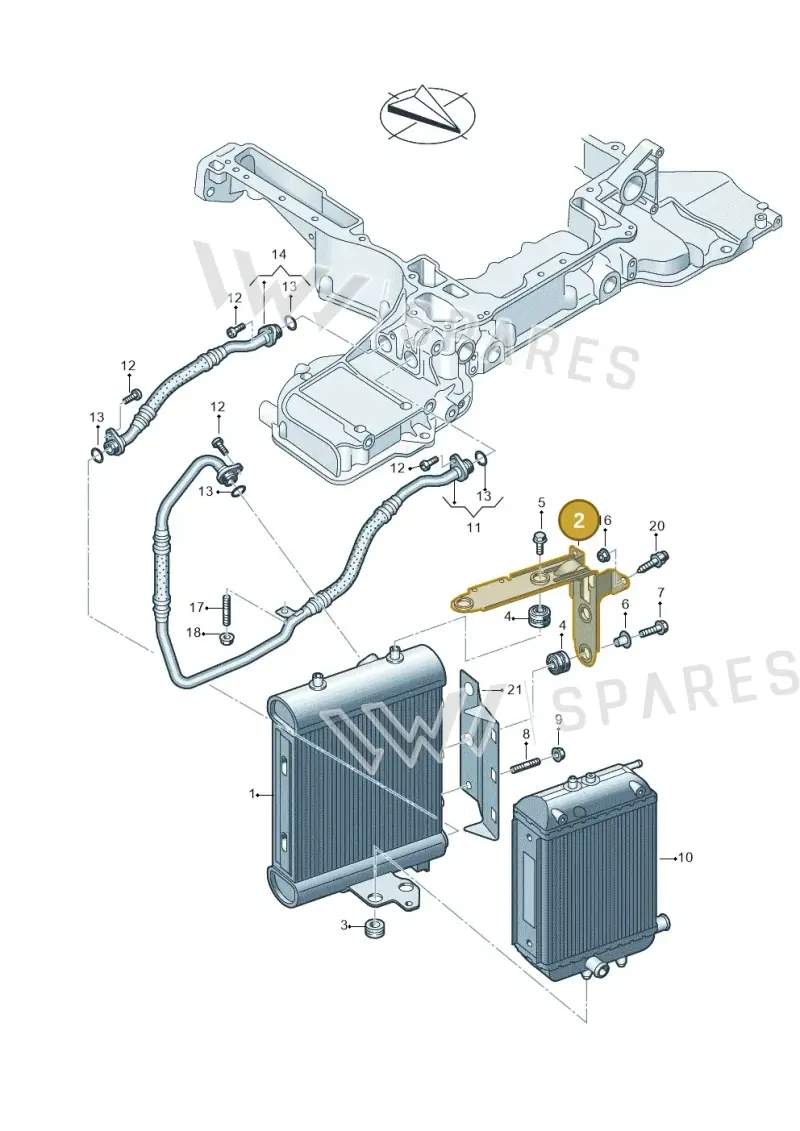 4G0117094A — Audi RS6 Avant (2013-2018) diagram 758117100, position 2