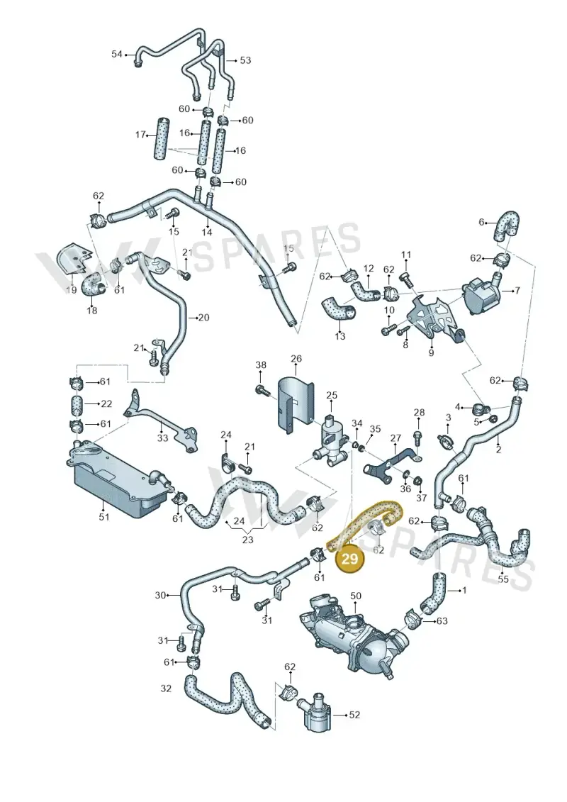 4G0121056J — Audi A7 Sportback (2014-2018) diagram 788121530, position 29