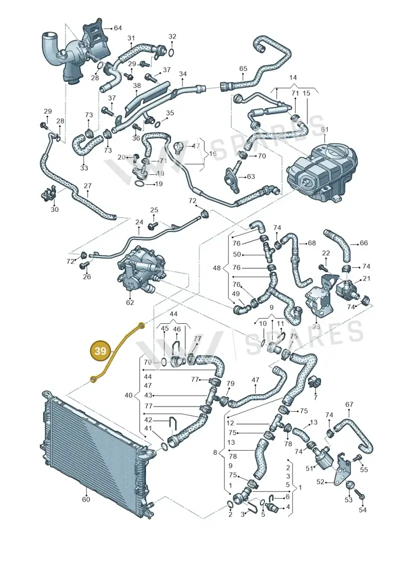 4G0121081EQ — Audi A7 Sportback (2014-2018) diagram 798121310, position 39