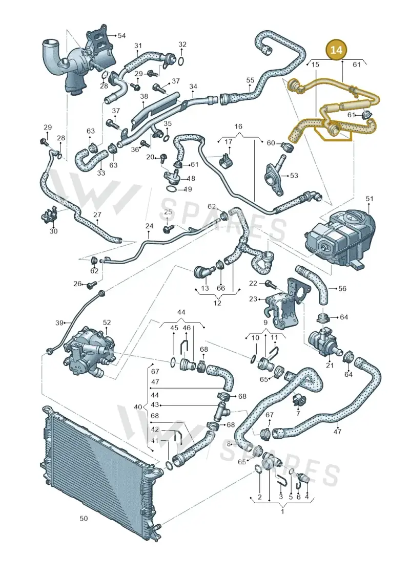 4G0121081FH — Audi A6 (2014-2018) diagram 798121300, position 14