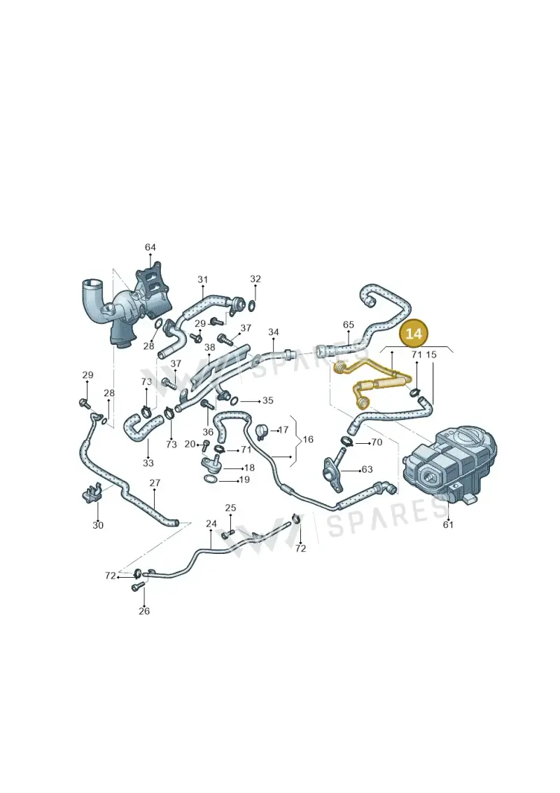 4G0121081FH — Audi A6 1.8 (2015-2019) diagram 887121310, position 14