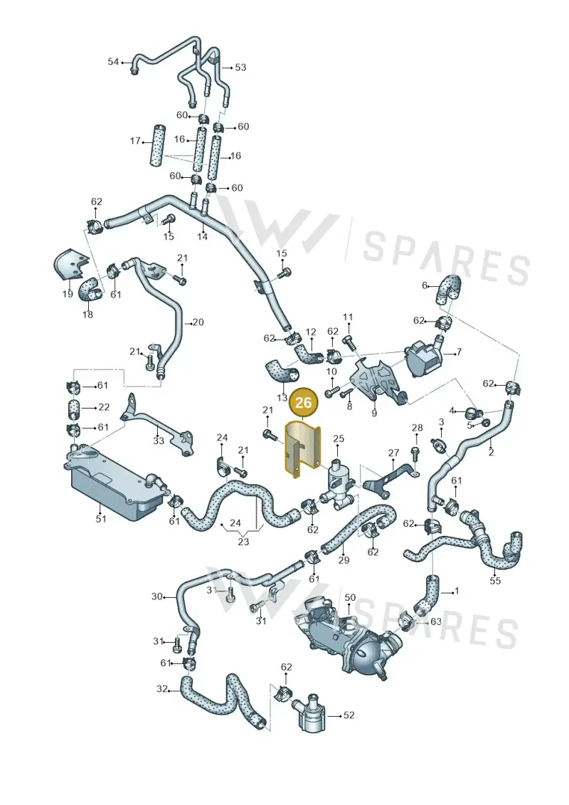 4G0121146 — Audi A7 Sportback (2010-2015) diagram 711121530, position 26