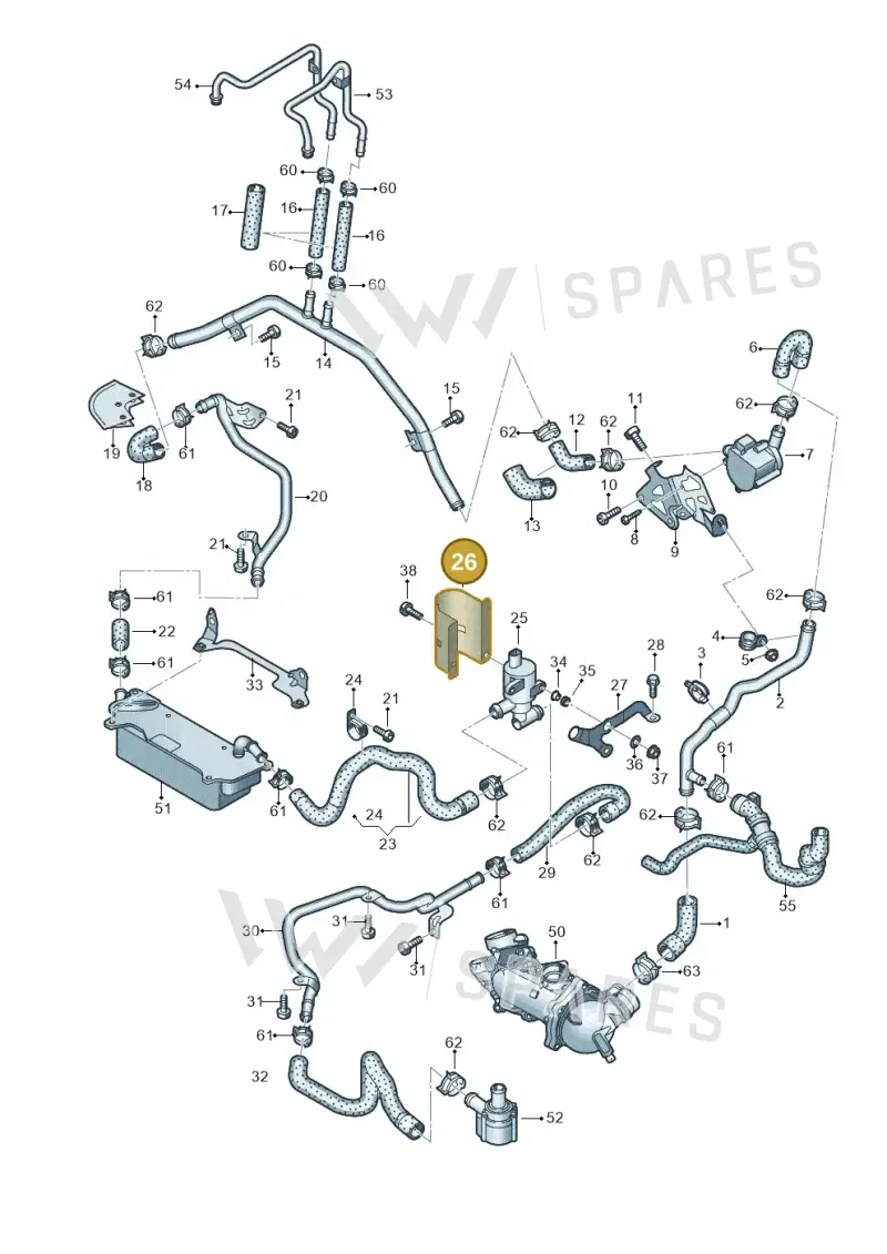 4G0121146 — Audi A7 Sportback (2014-2018) diagram 788121530, position 26