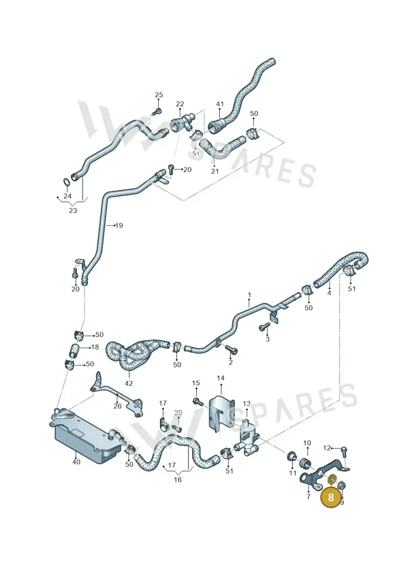 4G0121277A — Audi A7 Sportback (2014-2018) diagram 798121370, position 8