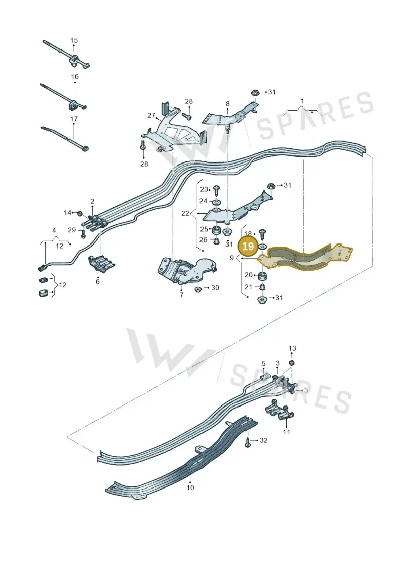 4G0121277A — Audi A8L (2017-2022) diagram 838970010, position 19