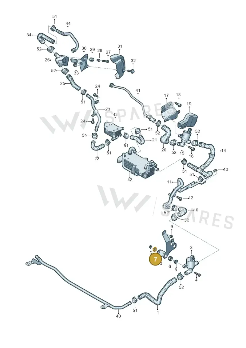 4G0121277B — Audi Q8 Quattro 3,0 (2018-) diagram 429121106, position 7