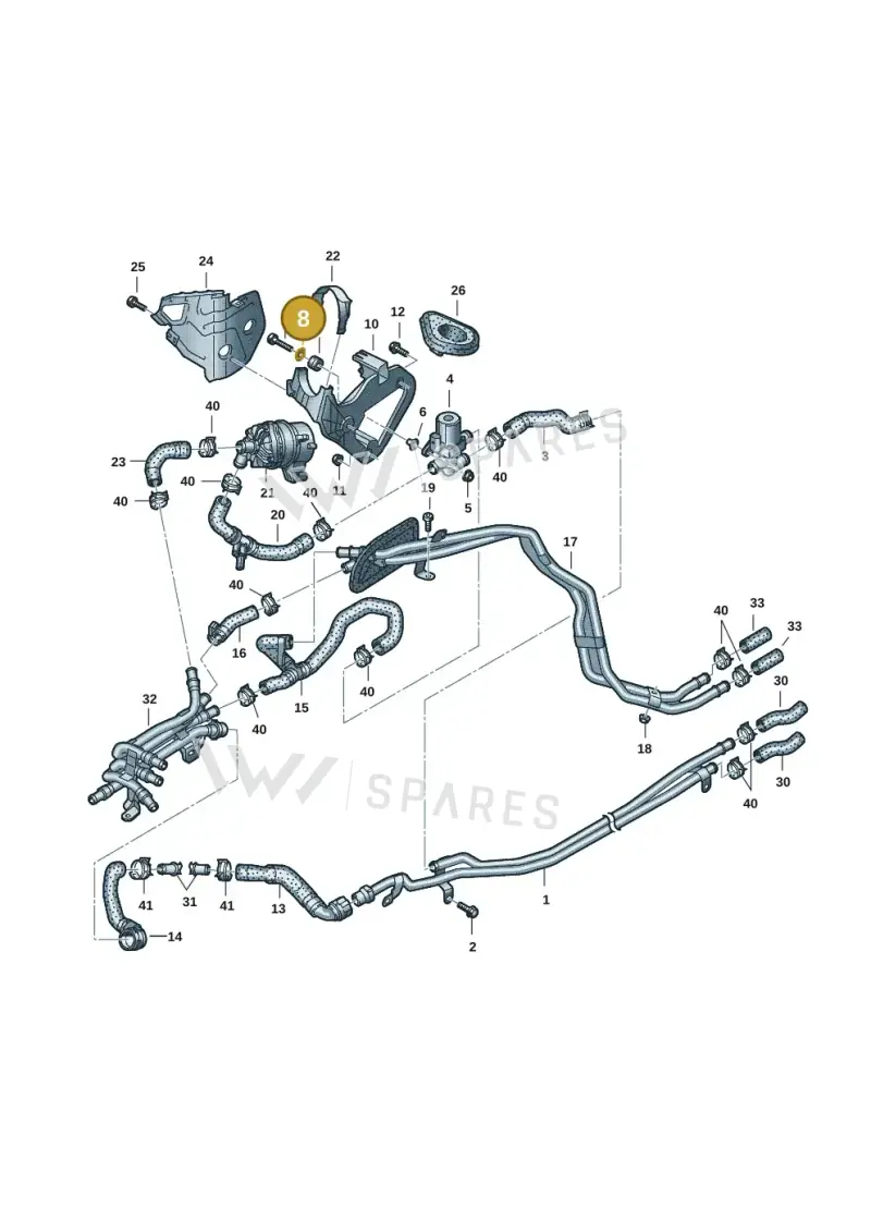 4G0121277B — Audi A6 2.0 (2018-) diagram 435121137, position 8