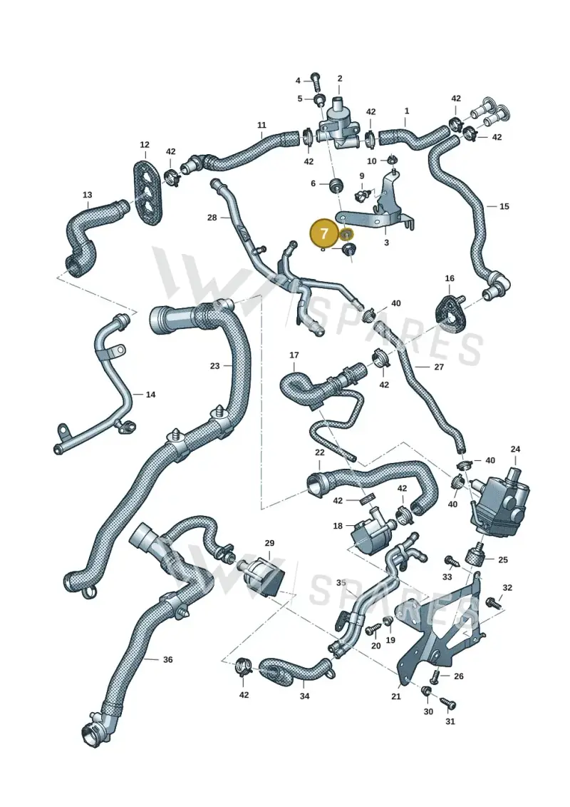 4G0121277B — Audi A5 Sportback (2016-2020) diagram 849121128, position 7