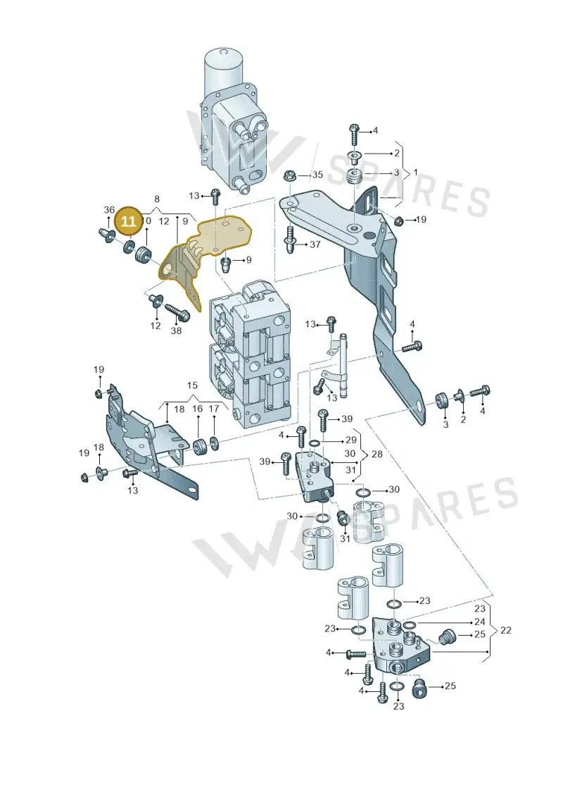 4G0121277B — Audi Q5 (2016-2020) diagram 896260760, position 11