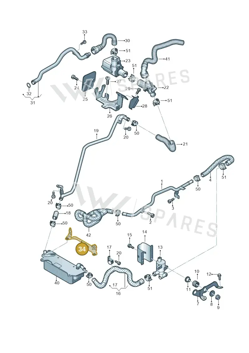 4G0121305AE — Audi A7 Sportback (2014-2018) diagram 798121360, position 34